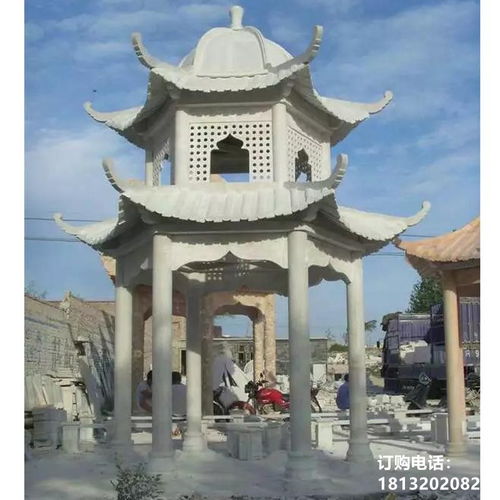 村莊石涼亭 三明花崗巖雕塑涼亭制作廠家